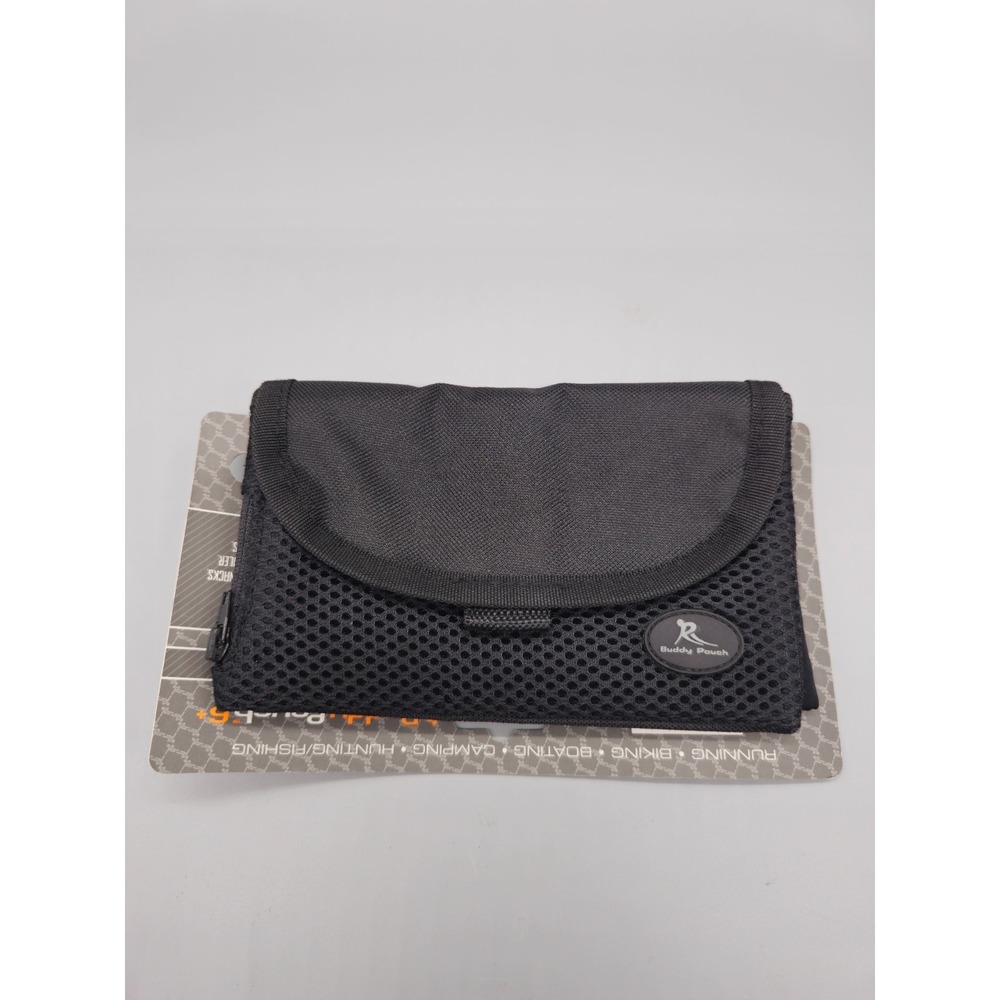 Buddy Pouch 6+ Wallet For Running Biking Magnetic To Waistband  Black 6.5 X 4.5